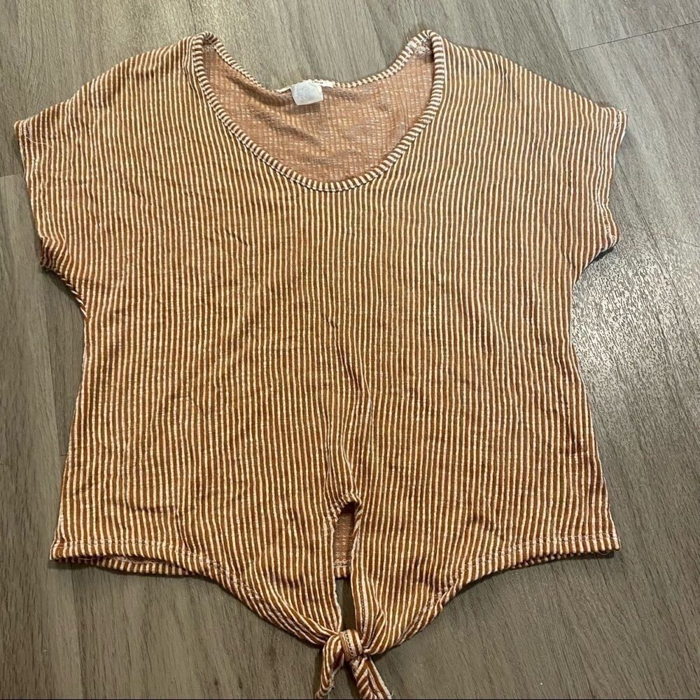 Caution to the wind Anthropologie striped cropped